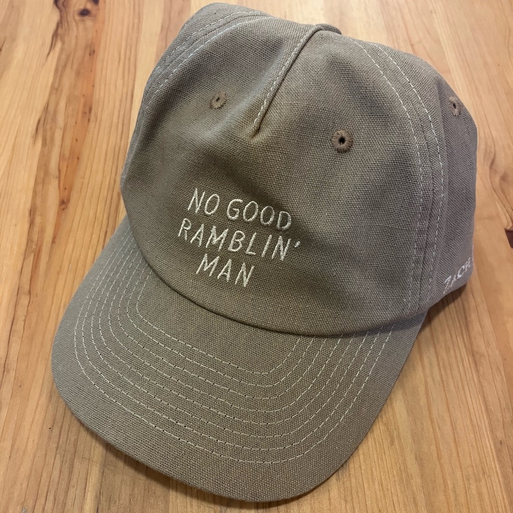 Seager Zach Bryan Adjustable Hat Strapback Adult- “No Good Ramblin’ Man” Khaki